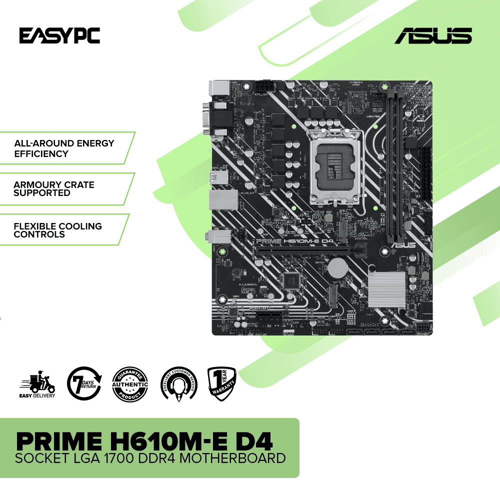 Asus Prime H610M-E D4 Socket LGA 1700 Ddr4 Motherboard
