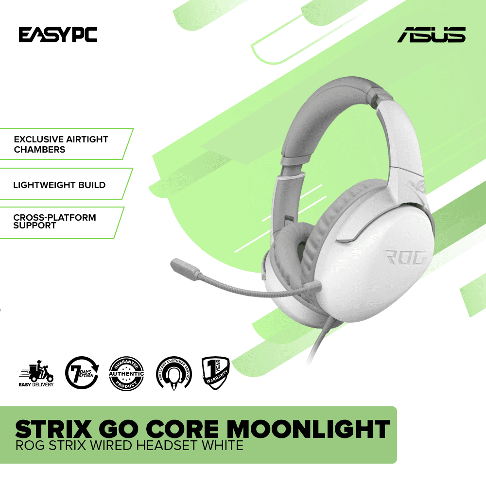 Asus ROG Strix GO Core Moonlight Wired Headset White – EasyPC