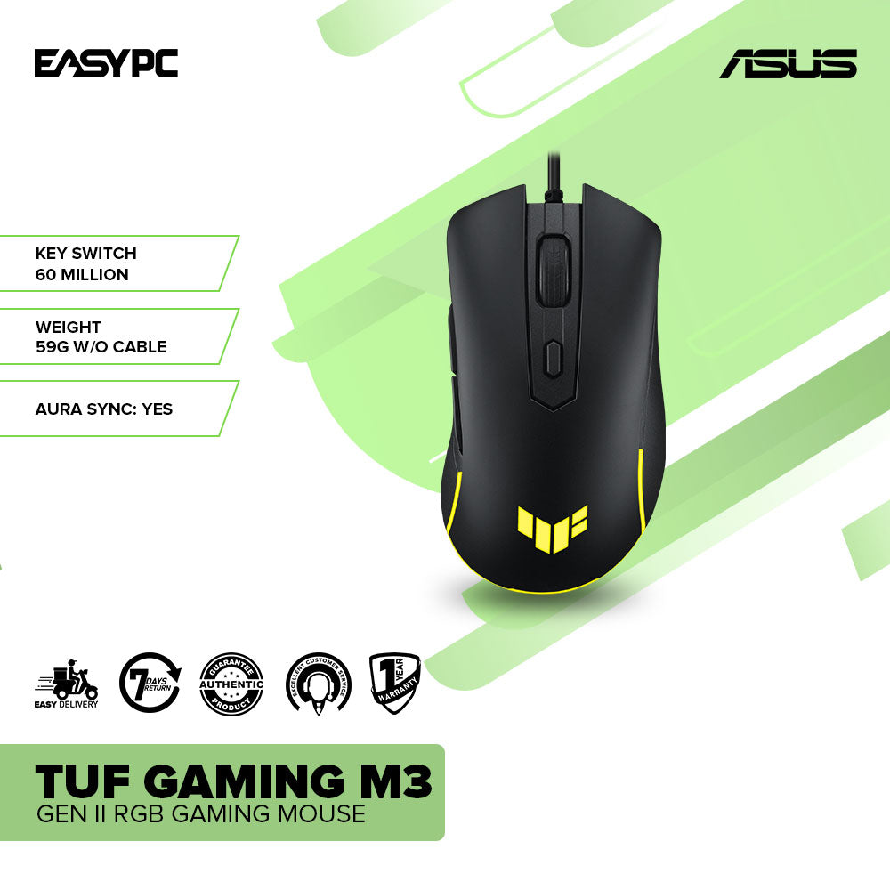 Asus TUF Gaming M3 Gen II RGB gaming mouse – EasyPC