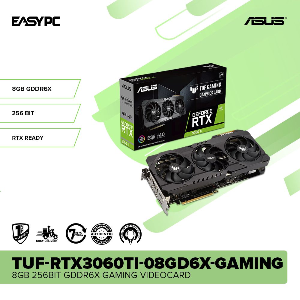 Asus NVIDIAÂ® GeForce TUF RTXÂ™3060TI 8gb 256bit Gddr6x