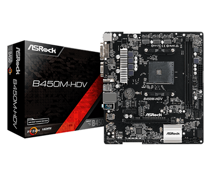 ASRock B450M-HDV AM4 Micro-ATX Motherboard