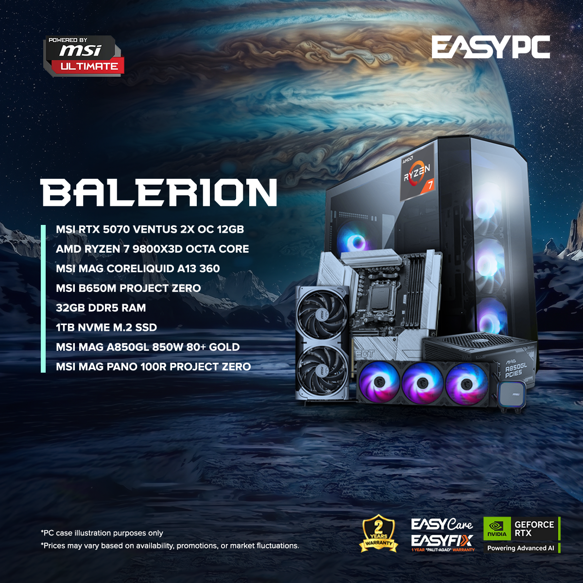 EasyPC Balerion - MSI Ultimate Gaming Desktop