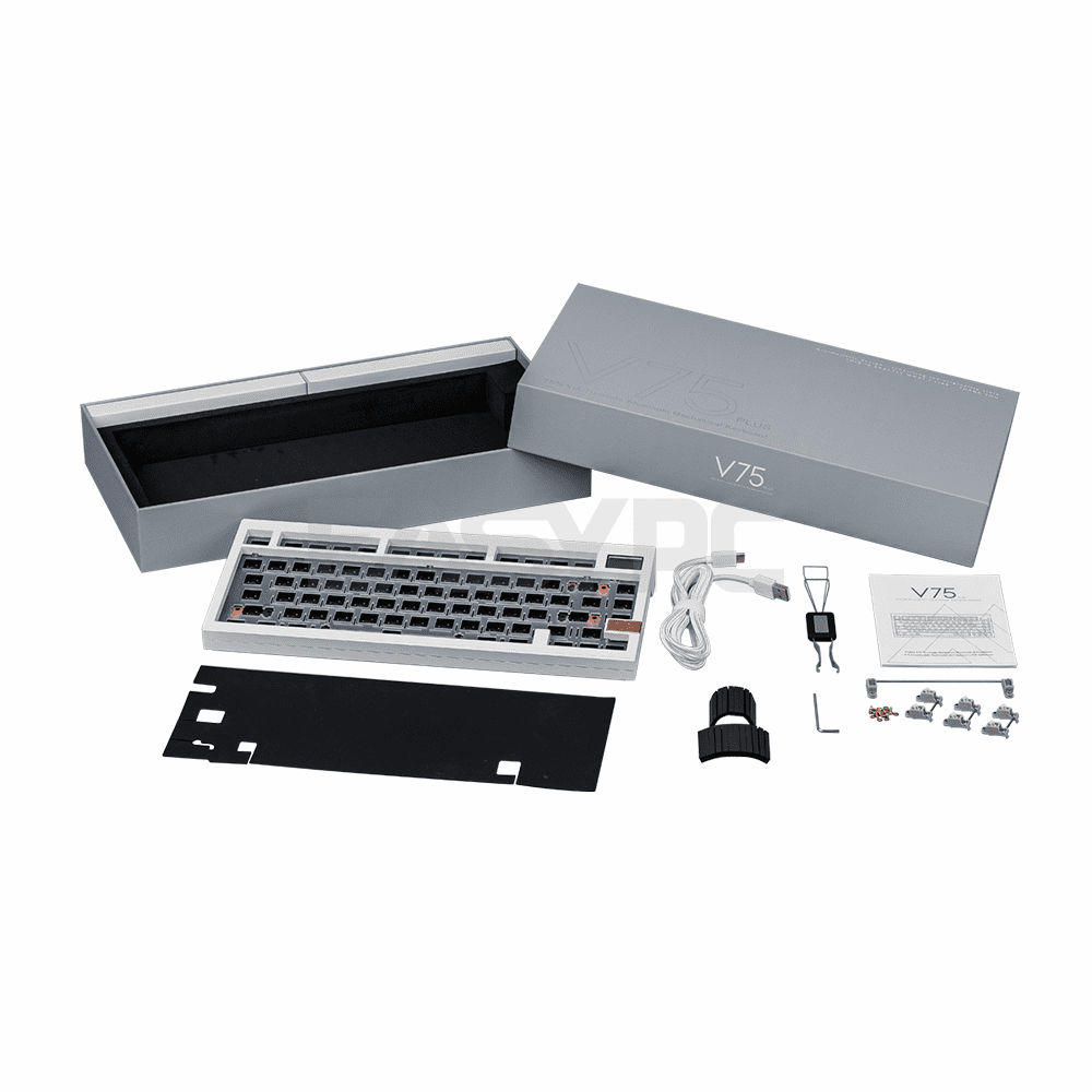 Clavier Mécanique CIDOO V75 PLUS Assemblé - AZERTY Blanc Lune - Bluetooth/USB