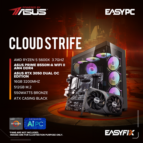 Cloud Strife Asus B550M-A | ASUS RTX 3050 | Ryzen 5 5600X – EasyPC