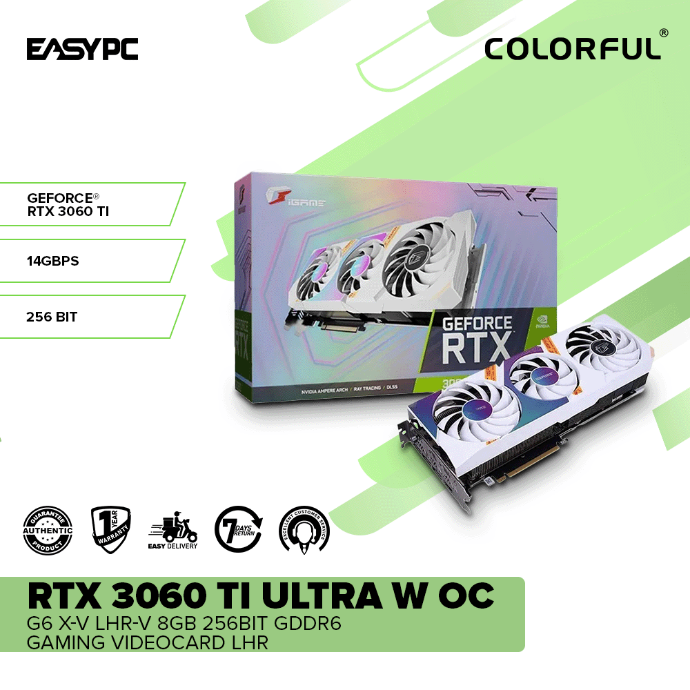 ColorFul Rtx 3060 Ti ULTRA W OC G6 X-V LHR-V 8gb 256bit GDdr6 Gaming Videocard LHR