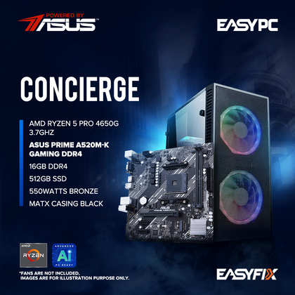 Concierge  Asus A520M-K | Ryzen 5 Pro 4650G