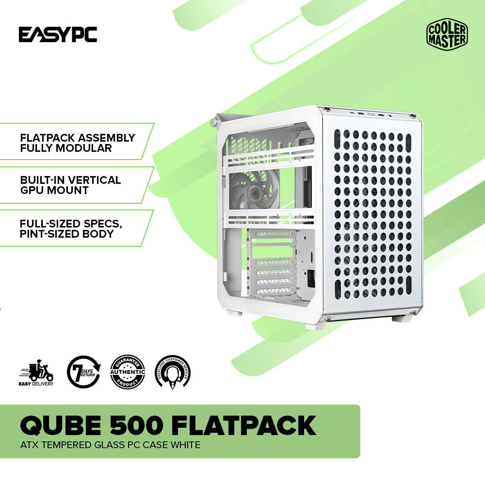 COOLER MASTER PCケースQUBE 500 ホワイト 自分で組み立てるPCケース 「QUBE 500 Flatpack」がCooler Masterから