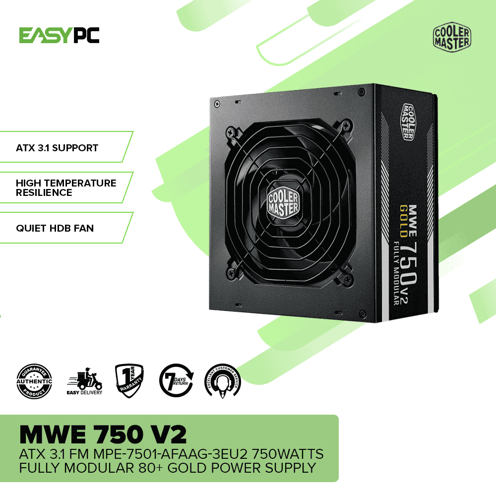 Coolermaster MWE750 V2 ATX 3.1 FM MPE-7501-AFAAG-3EU2 750watts Fully M ...
