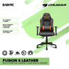 Cougar Fusion S Leather Multi-Purpose Gaming Chair Black/Orange