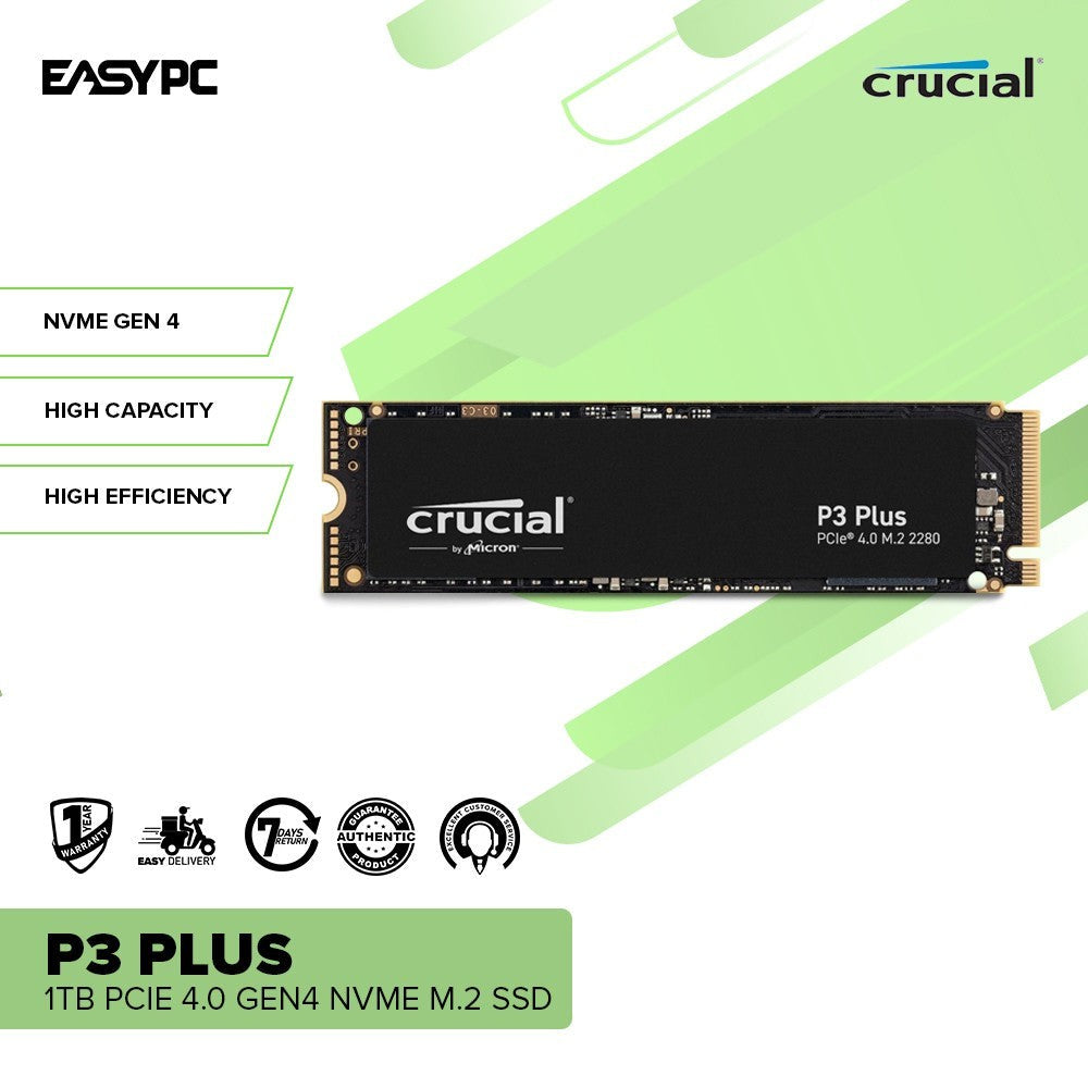 Crucial P3 Plus 500GB, 1TB PCIe 4.0 Gen4 NVMe M.2 Storage Spacious Solid State Drive