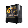 DarkFlash DB330M Micro ATX Tempred Glass Side and Front Panel Gaming PC Case Black