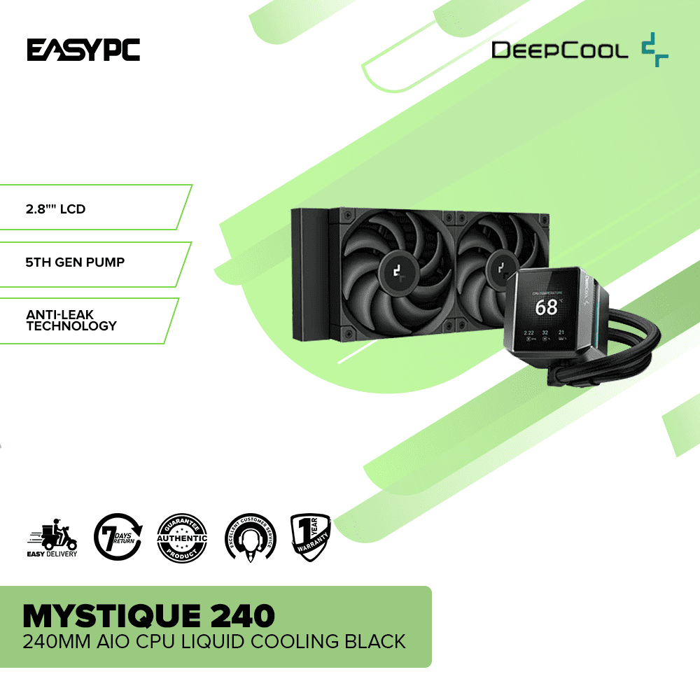 DeepCool Mystique 240 240MM AIO CPU Liquid Cooling Black