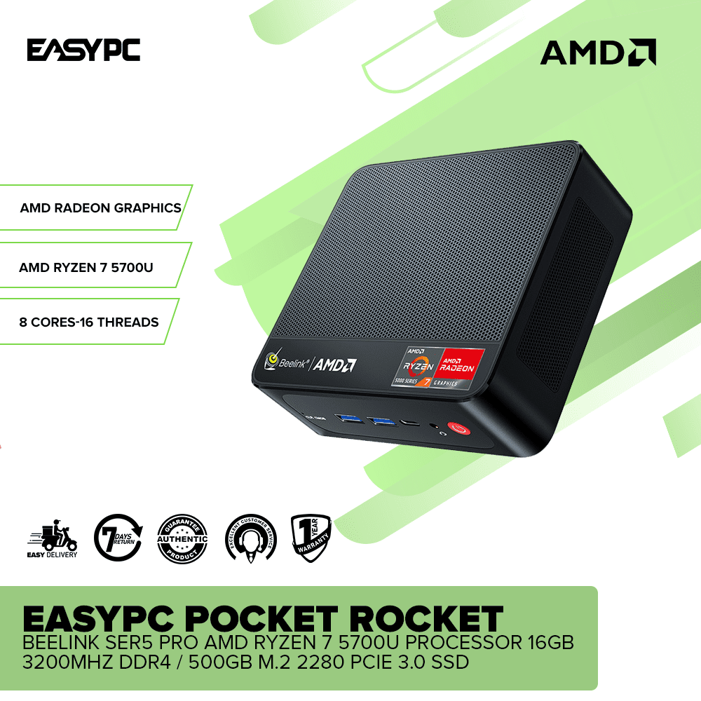 EasyPC Pocket Rocket GMKtec Nucbox M5 AMD Ryzen 7 5700U