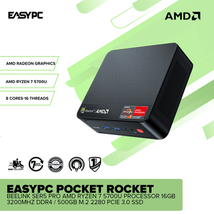 EasyPC Pocket Rocket Beelink SER5 Pro AMD R7 5700U 