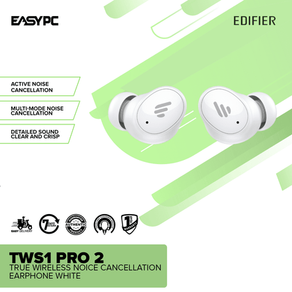 Edifier TWS1 Pro 2 True Wireless Noice Cancellation Earphone White