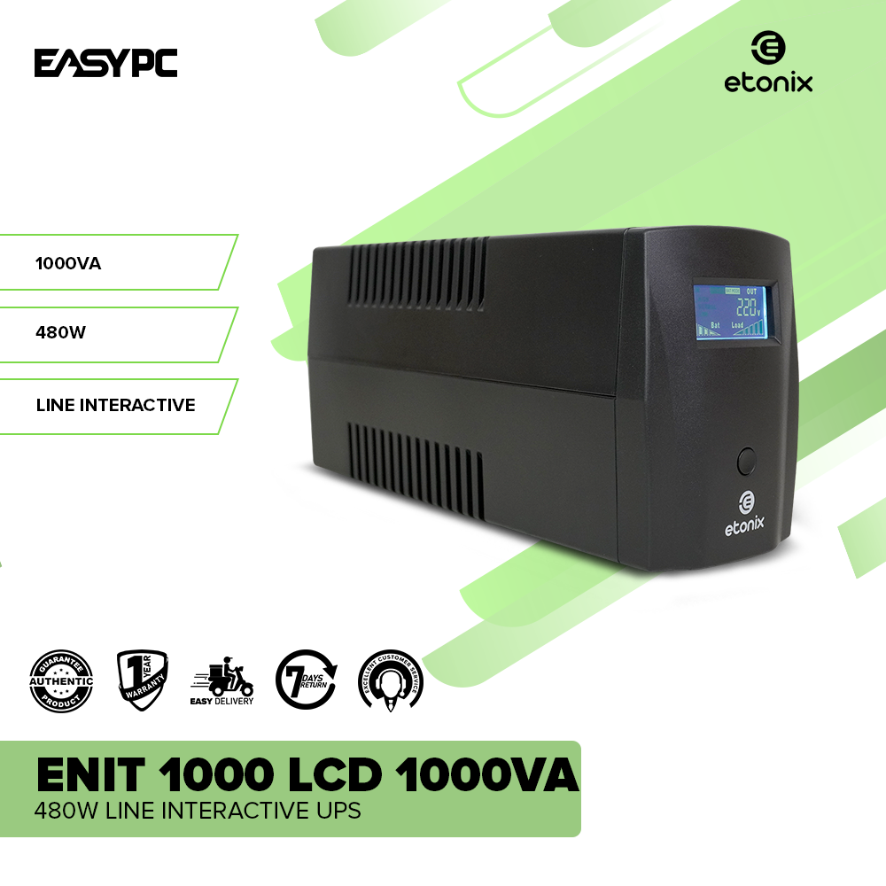 Etonix ENIT 1000 LCD 1000VA 480W Line Interactive UPS