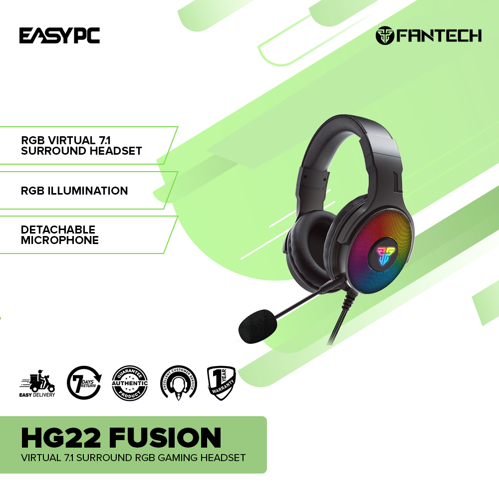Fantech HG22 FUSION Virtual 7.1 Surround RGB Gaming Headset