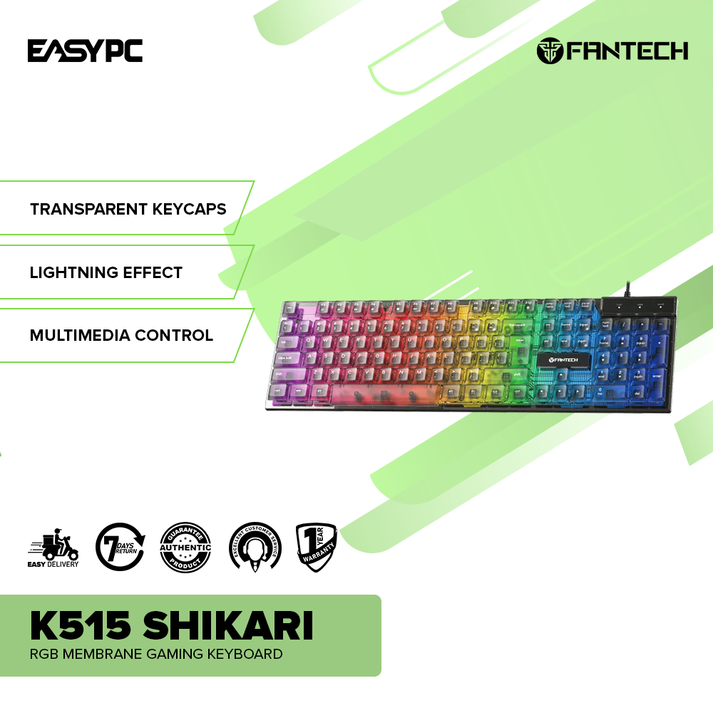 Fantech K515 SHIKARI RGB Membrane Gaming Keyboard-a