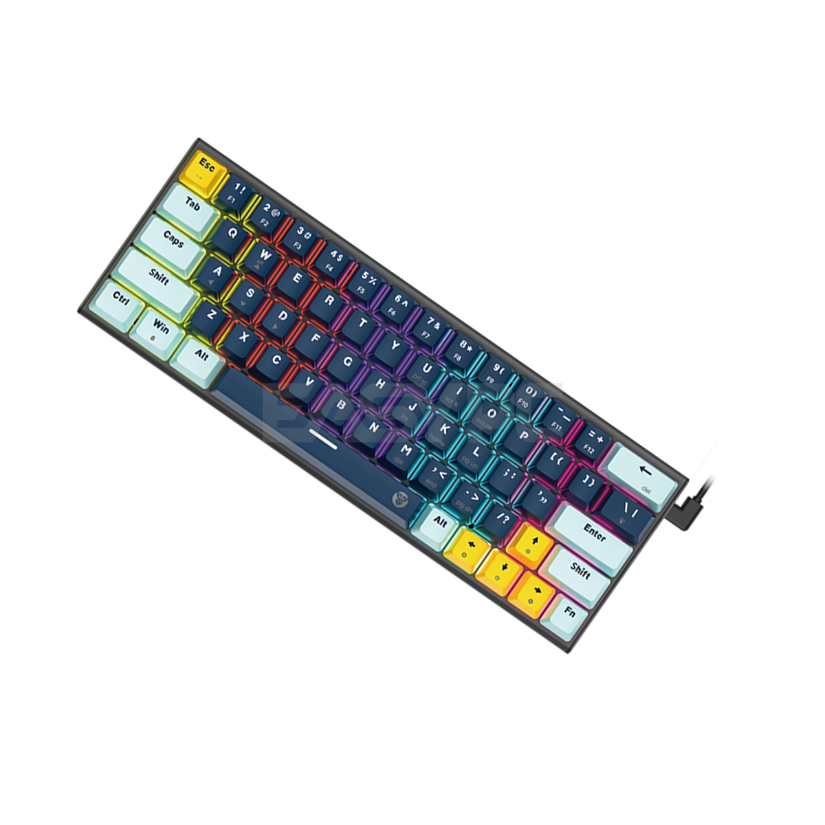 Fantech MK874 V2 Atom 63 Hot swappable 3pin Blue switch Mechanical Keyboard Navy Blue-b