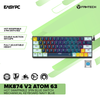 Fantech MK874 V2 Atom 63 Hot swappable 3pin Blue switch Mechanical Keyboard Navy Blue