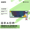 Fantech MK874 V2 Atom 63 Hot swappable 3pin Red switch Mechanical Keyboard Navy Blue