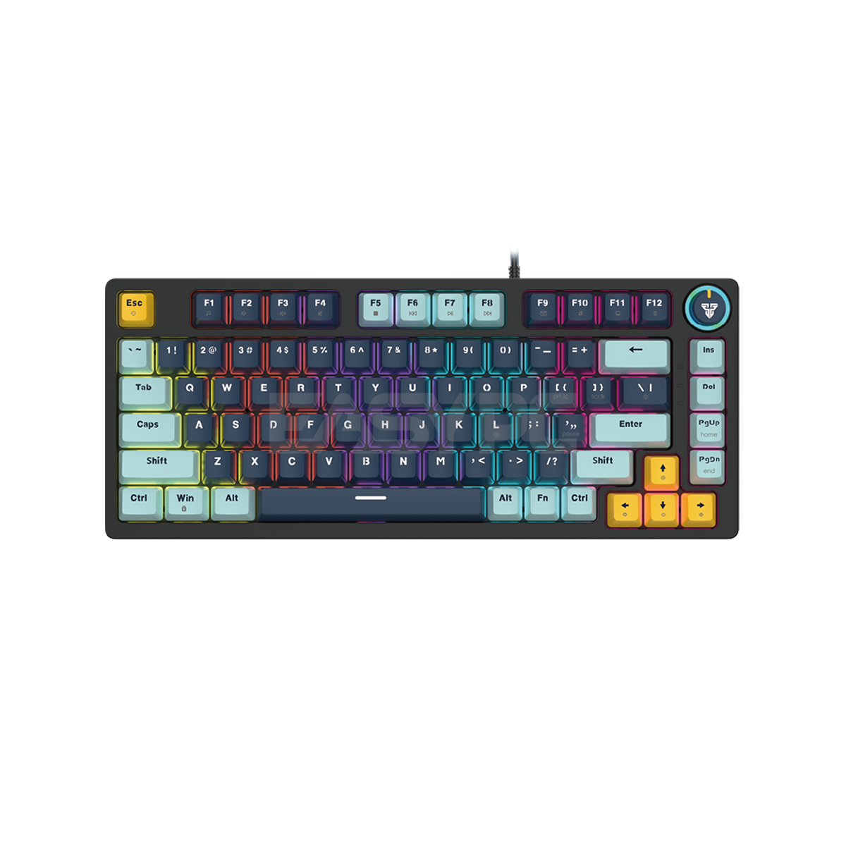Fantech MK875 V2 Atom 81 Hot swappable 3pin Blue switch Mechanical Keyboard Navy Blue-a