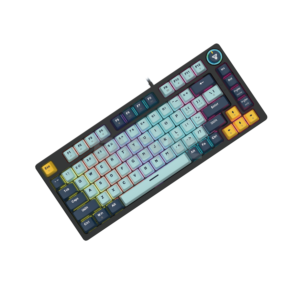 Fantech MK875 V2 Atom 81 Hot swappable 3pin Blue switch Mechanical Keyboard Sky Blue-d