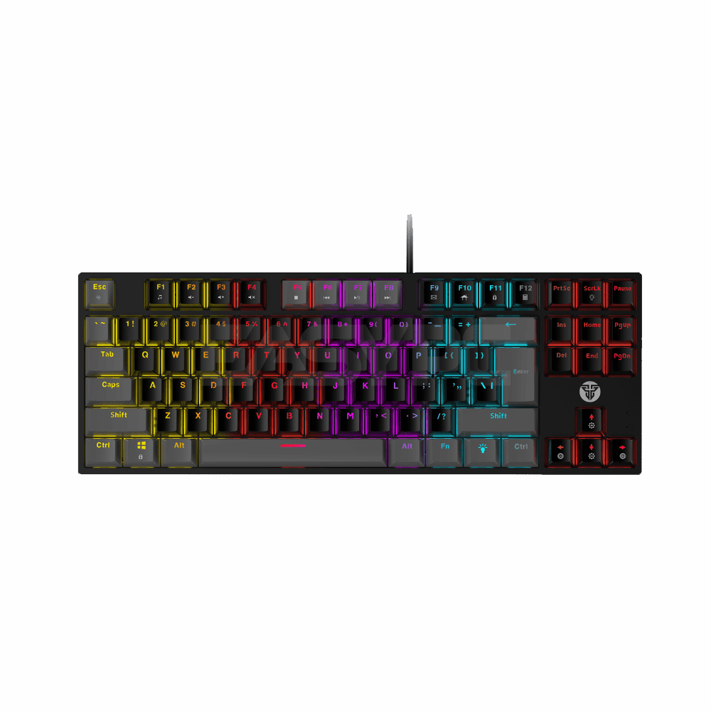 Fantech MK876 V2 ATOM87 Sumi Edition Red Switch Mechanical Keyboard Black-c
