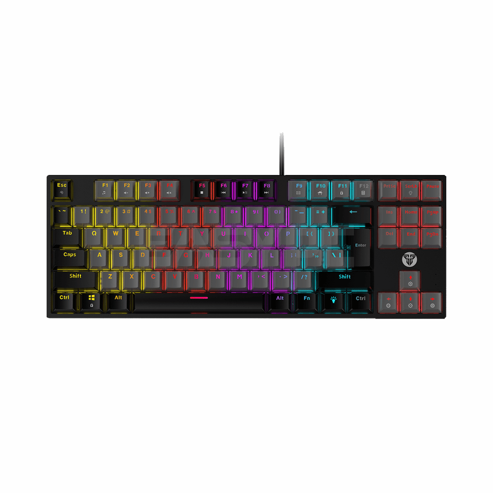 Fantech MK876 V2 ATOM87 Sumi Edition Red Switch Mechanical Keyboard Grey-a