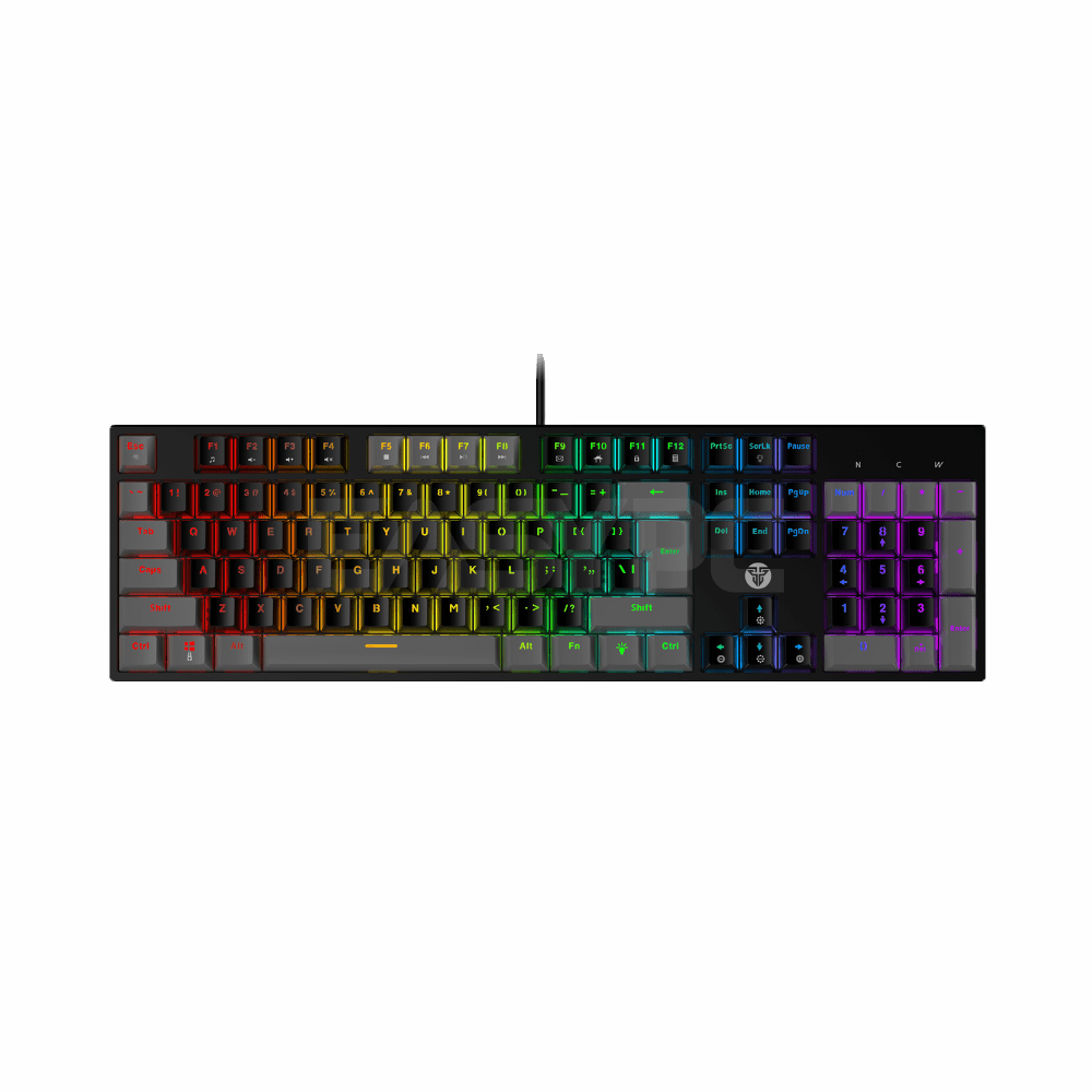 Fantech MK886 V2 ATOM104 Sumi Edition Red Switch Mechanical Keyboard Black-a
