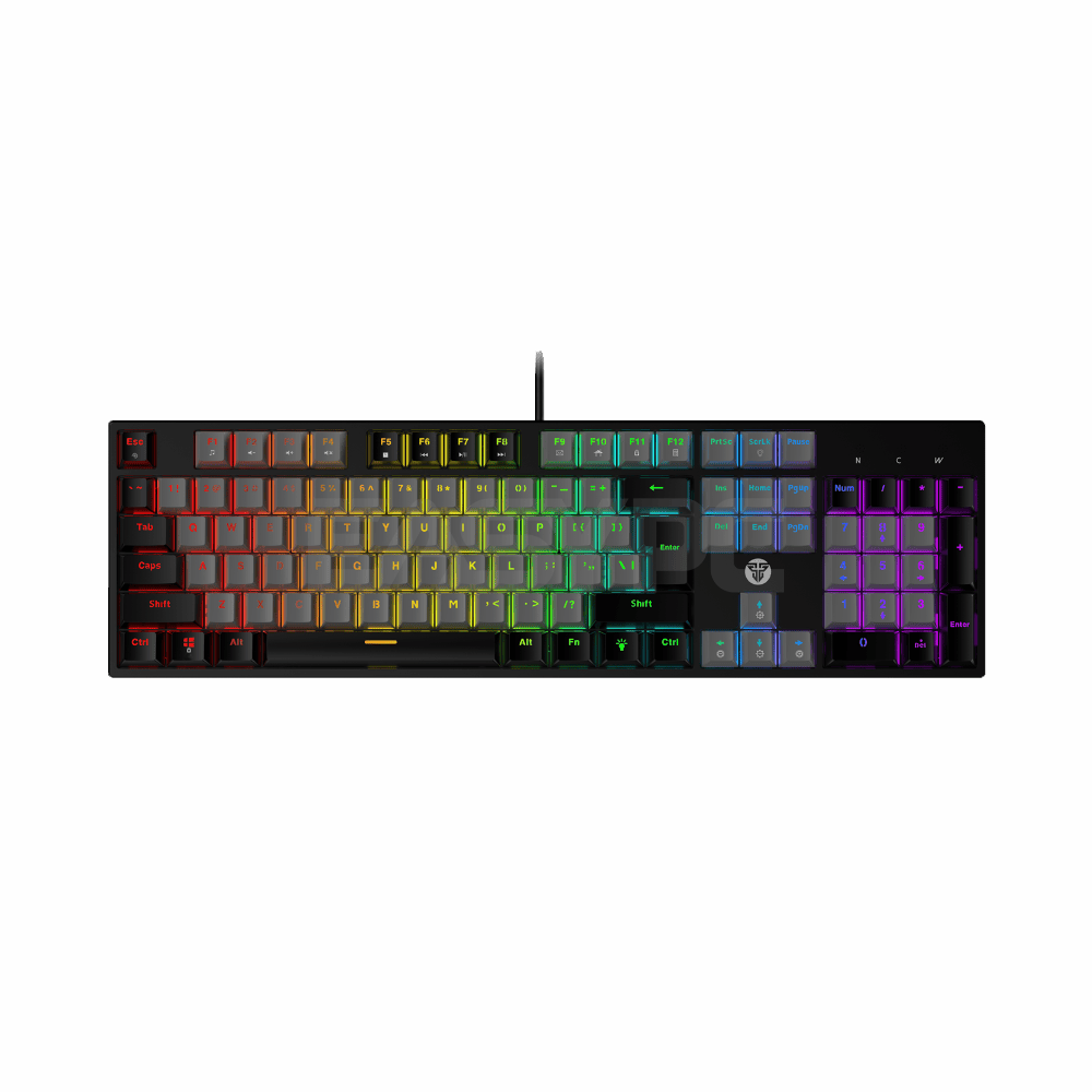 Fantech MK886 V2 ATOM104 Sumi Edition Red Switch Mechanical Keyboard Grey-a