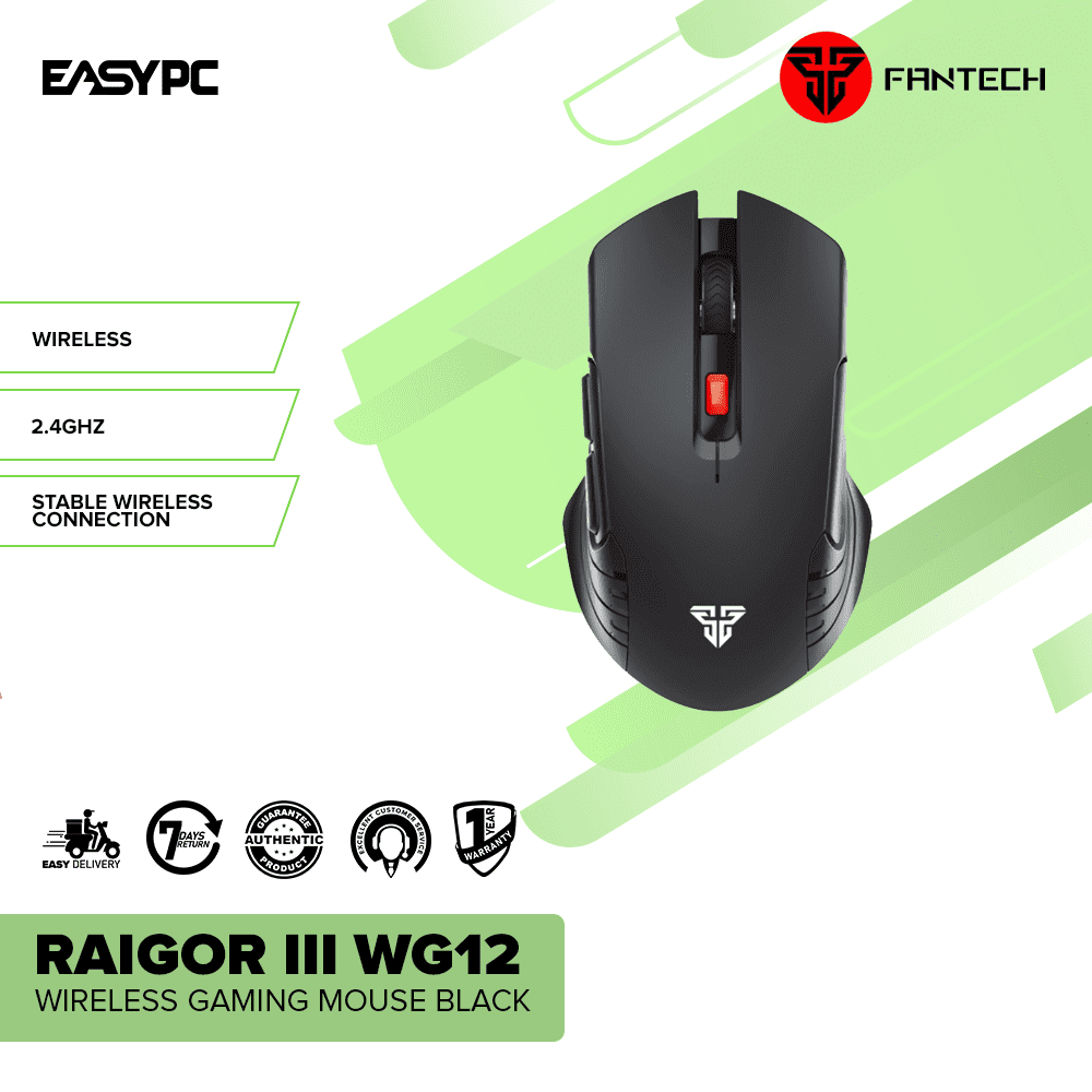 Fantech Raigor III WG12 Wireless Gaming Mouse Black-b