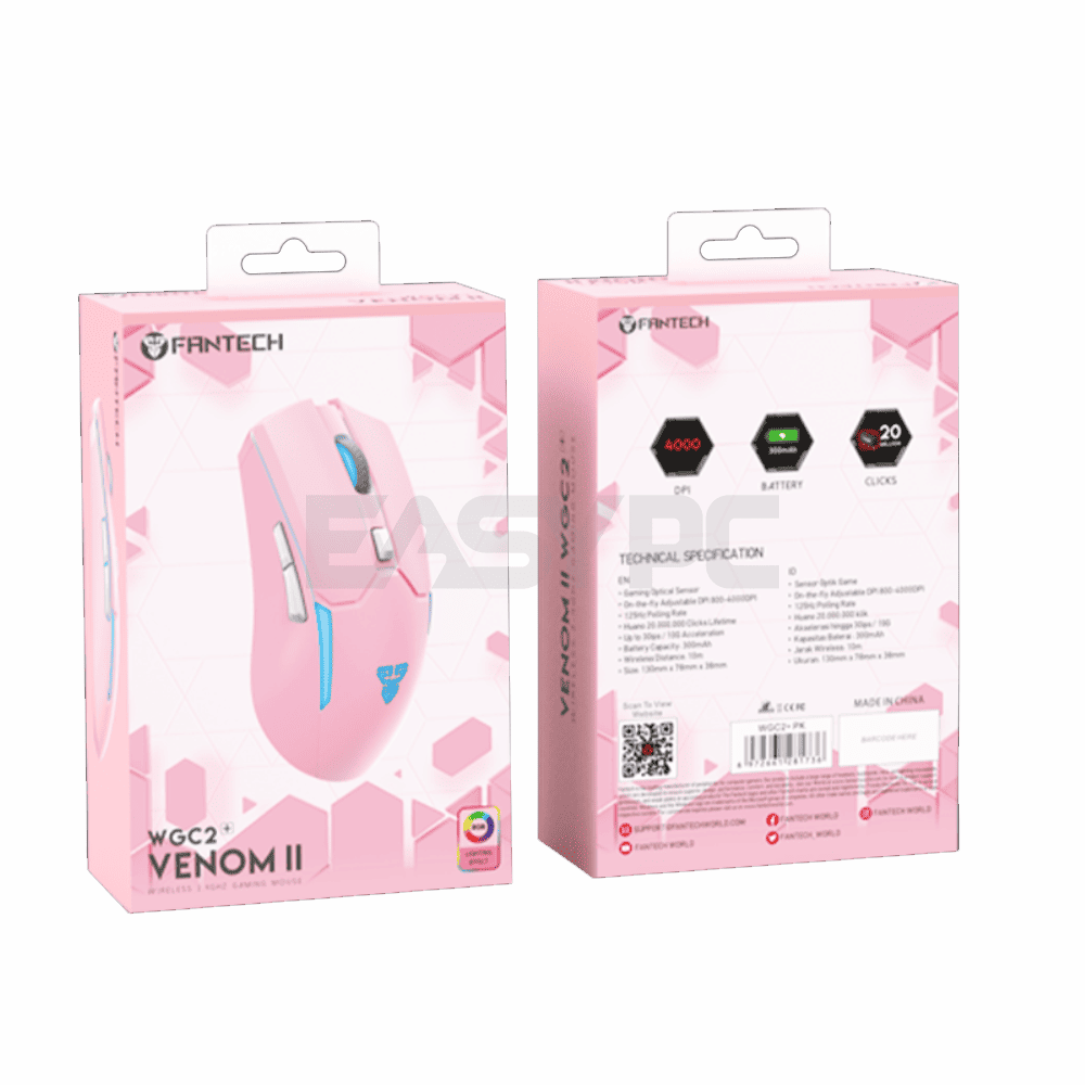 Fantech Venom II WGC2+ Sakura Edition Mouse Pink – EasyPC