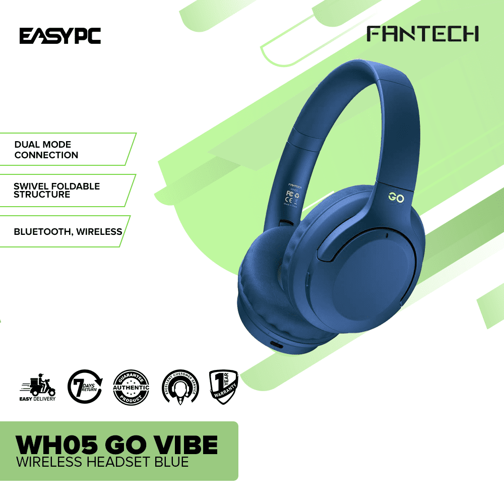 Fantech WH05 GO Vibe Wireless Headset Blue