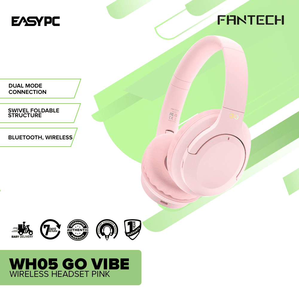 Fantech WH05 GO Vibe Wireless Headset Pink