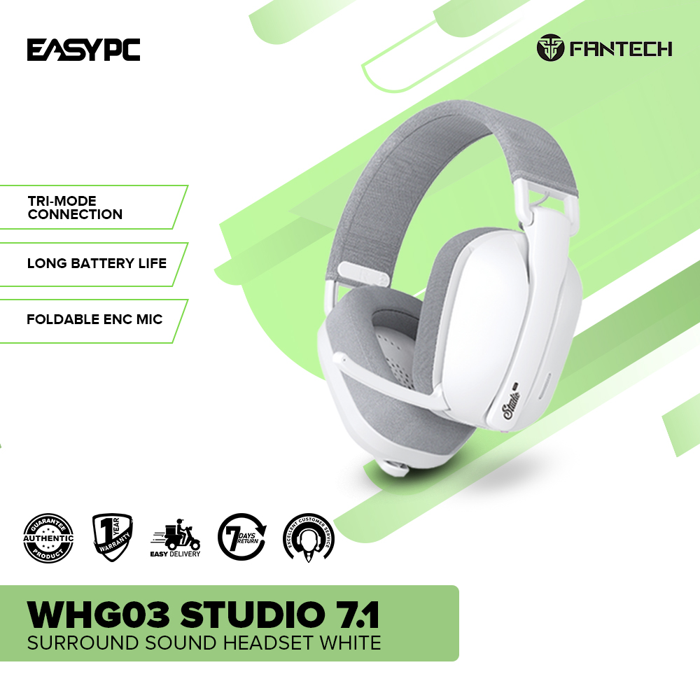 Fantech WHG03P Studio Pro 7.1 Surround Sound Headset White-a