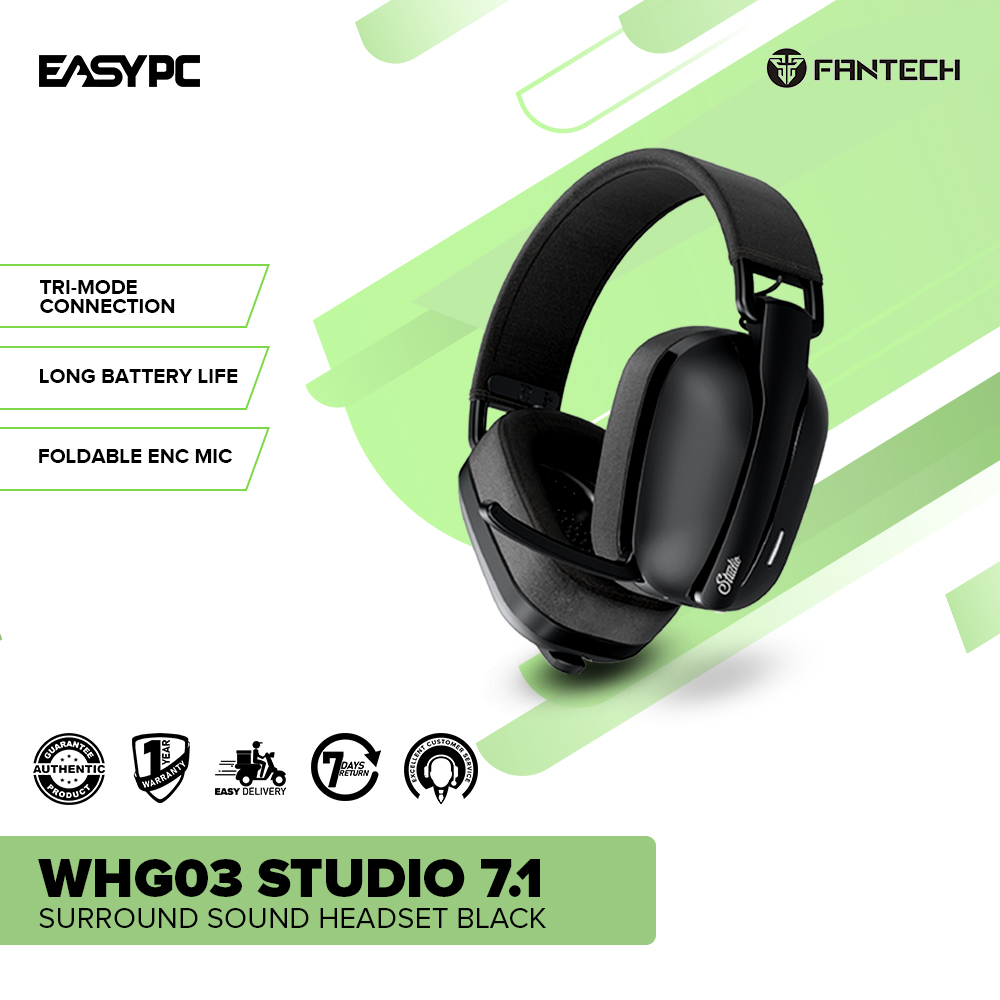 Fantech WHG03 Studio 7.1 Surround Sound Headset Black-a