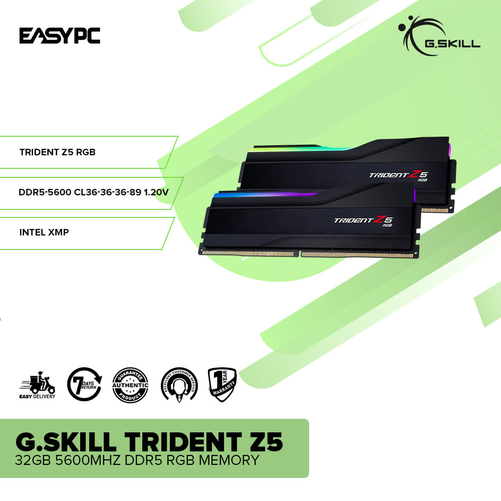 G.SKILL Trident Z5 32GB 2x16 F5-5600J3636C16GX2-TZ5RS 5600mHz DDR5 RGB –  EasyPC