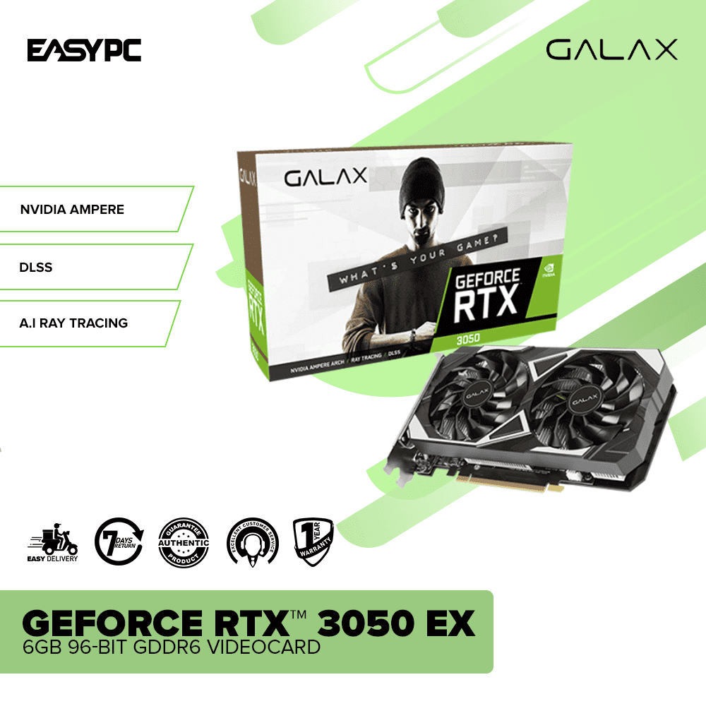 GALAX GeForce RTX™ 3050 EX 6gb 96-Bit GDDR6 Videocard