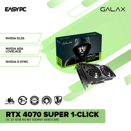 GALAX GeForce RTX 4070 Super 1-Click OC 2x 12GB 192-Bit GDDR6X Videocard