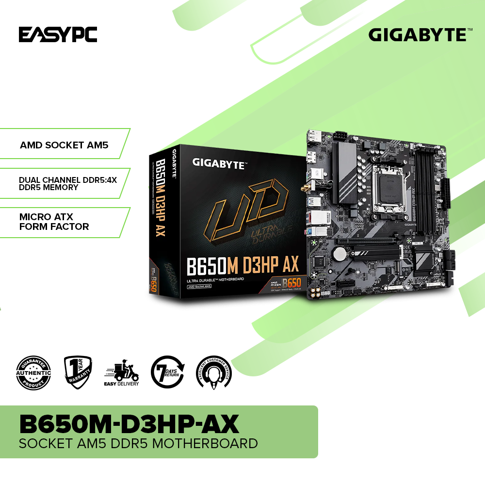 Gigabyte B650M D3HP AX Micro-ATX - Carte mère Gigabyte Gigabyte B650M D3HP AX Micro-ATX - Carte mère Gigabyte