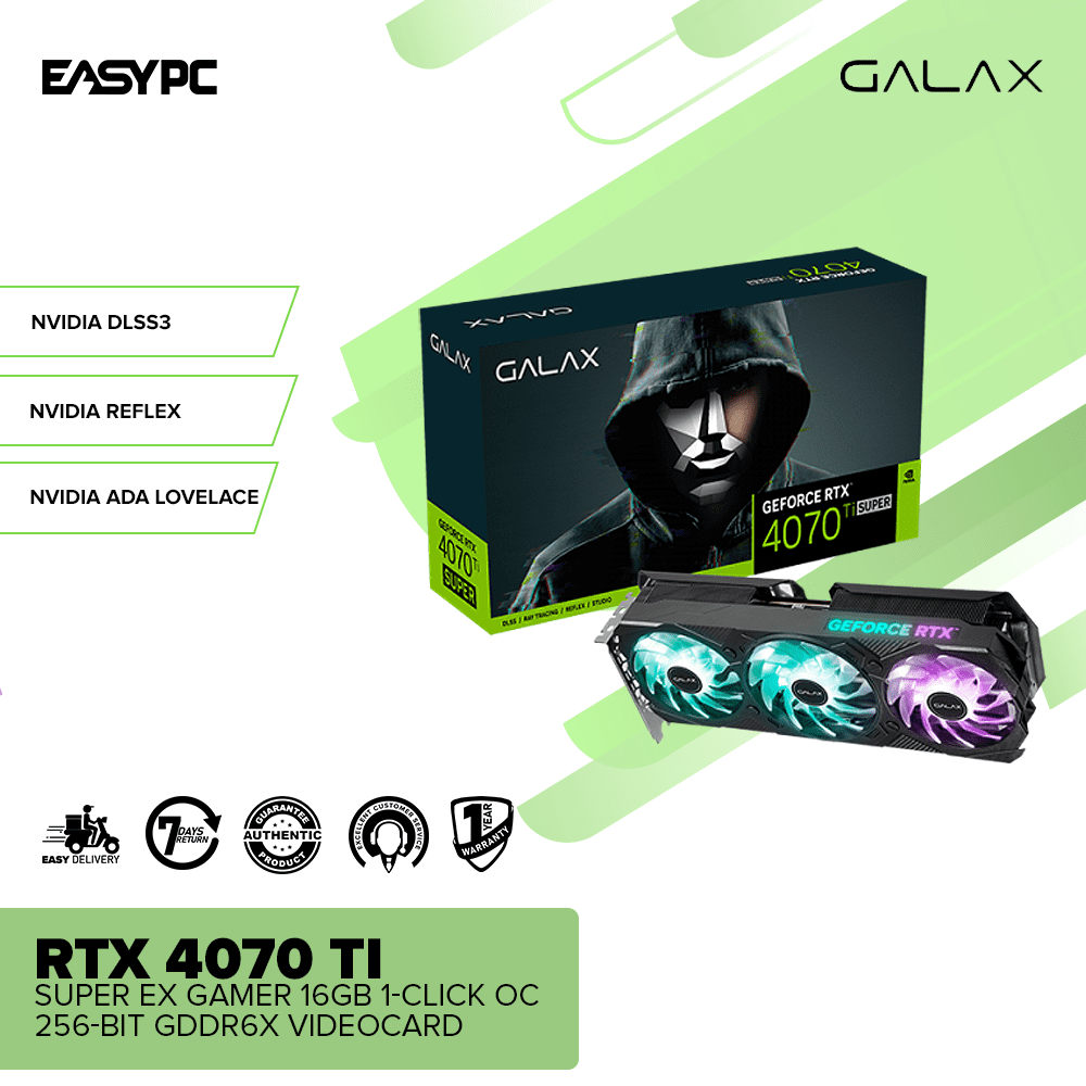 Galax NVIDIA GeForce RTX 4070 Ti Super EX Gamer 16GB 1 Click OC 256 EasyPC