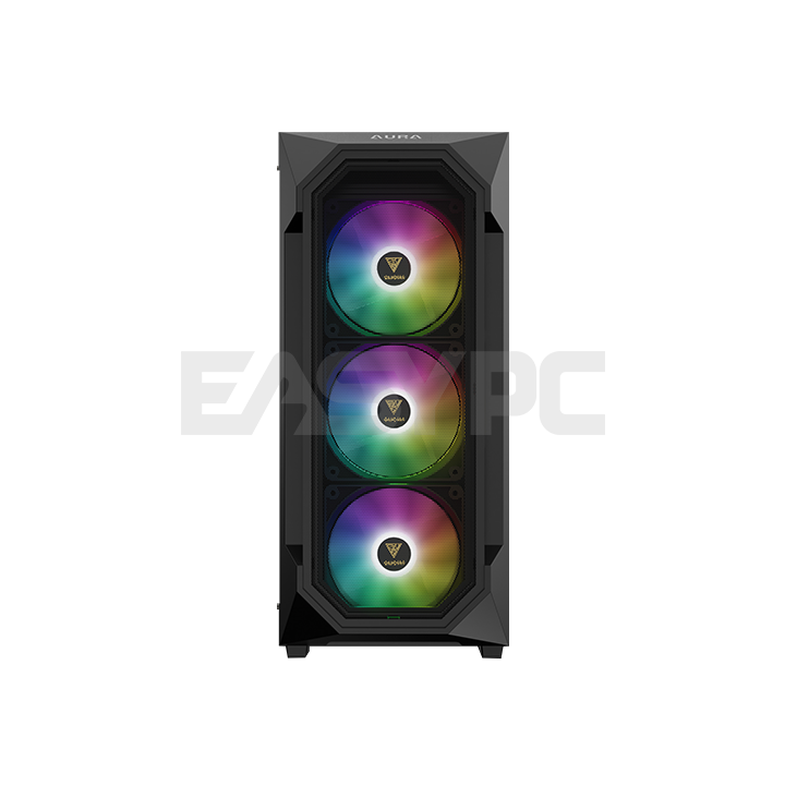 Gamdias Aura GC1 Elite V2 Built-in ARGB Fan Mid Tower Gaming Case Black-a