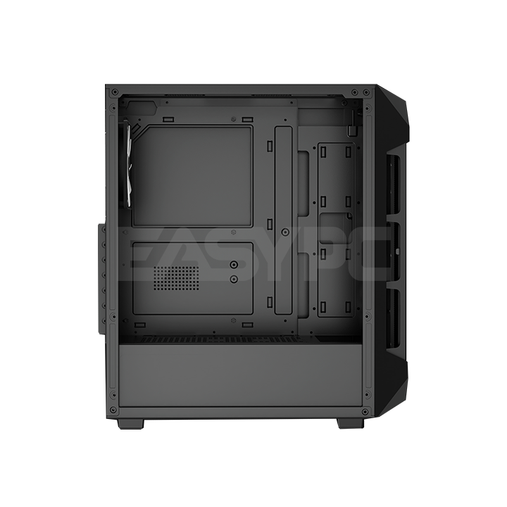 Gamdias Aura GC1 Elite V2 Built-in ARGB Fan Mid Tower Gaming Case Black-b