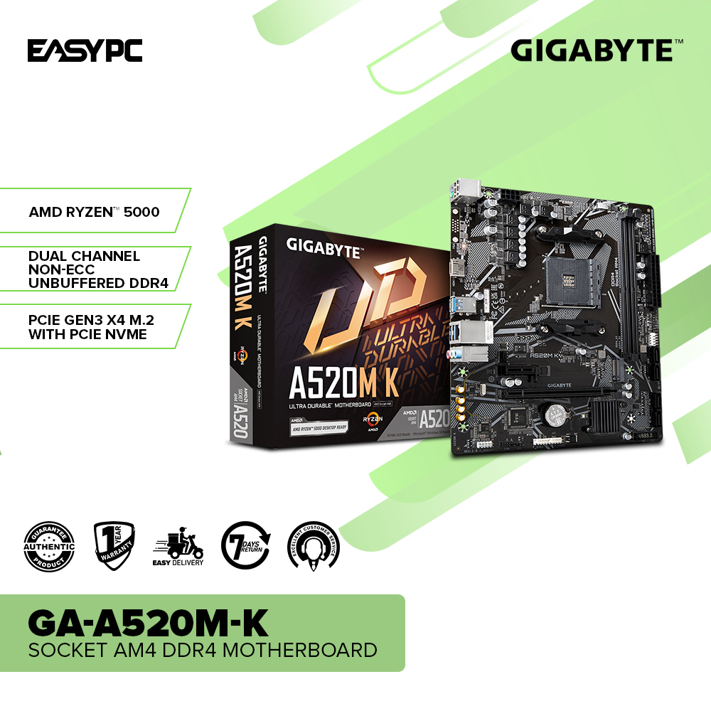 Gigabyte GA-A520M-K Socket Am4 Ddr4 Motherboard
