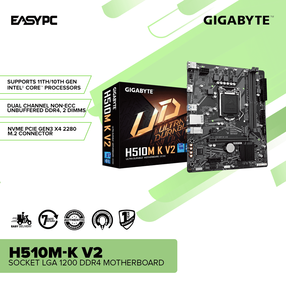 Gigabyte H510M-K v2 Socket LGA 1200 Ddr4 Motherboard