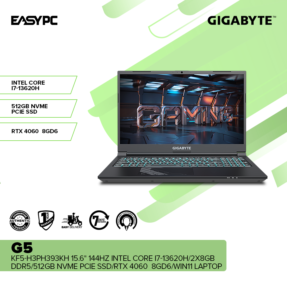 Gigabyte G5 KF5-H3PH393KH 15.6