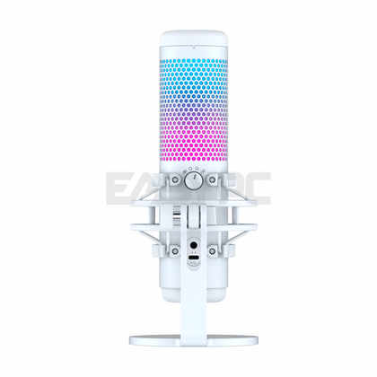 HyperX QuadCast S - USB Microphone (White-Grey) - RGB Lighting 519P0AA-b