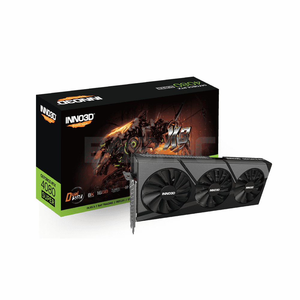 INNO3D NVIDIAÂ® GeForce RTXÂ™ 4080 Super X3 16GB GDDR6X 256-Bit