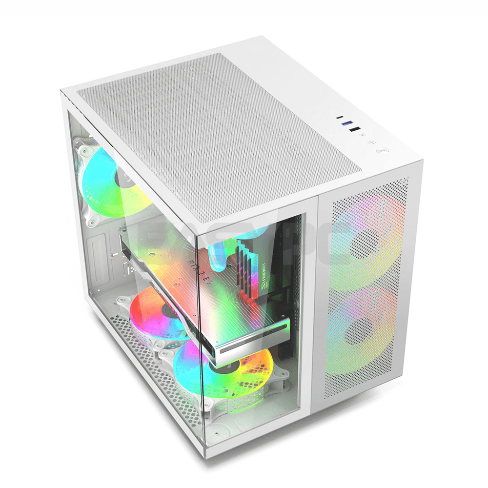 Inplay Seaview Pavilion Micro ATX Gaming Case White – EasyPC